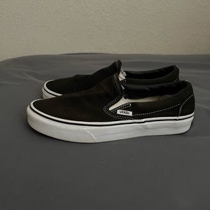 vans black slip on (size 8)